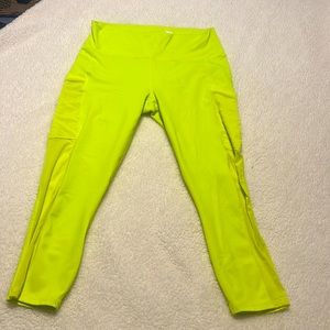 Fabletics Neon yellow leggings - good used condition